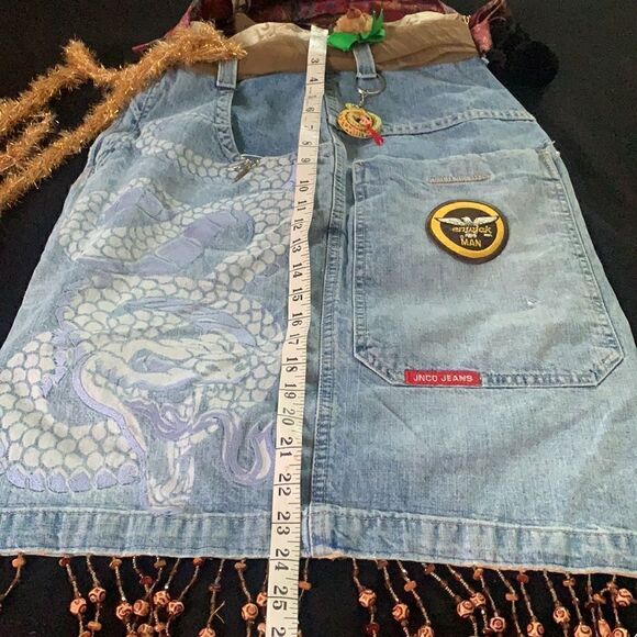 BOHO Vintage Retro DIY JNCO Jeans purse Recycled Repurposed - Picture 13 of 13